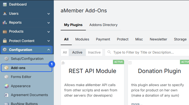 Navigate to Add-ons