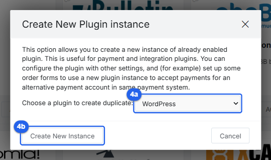 Create a WordPress plugin instance